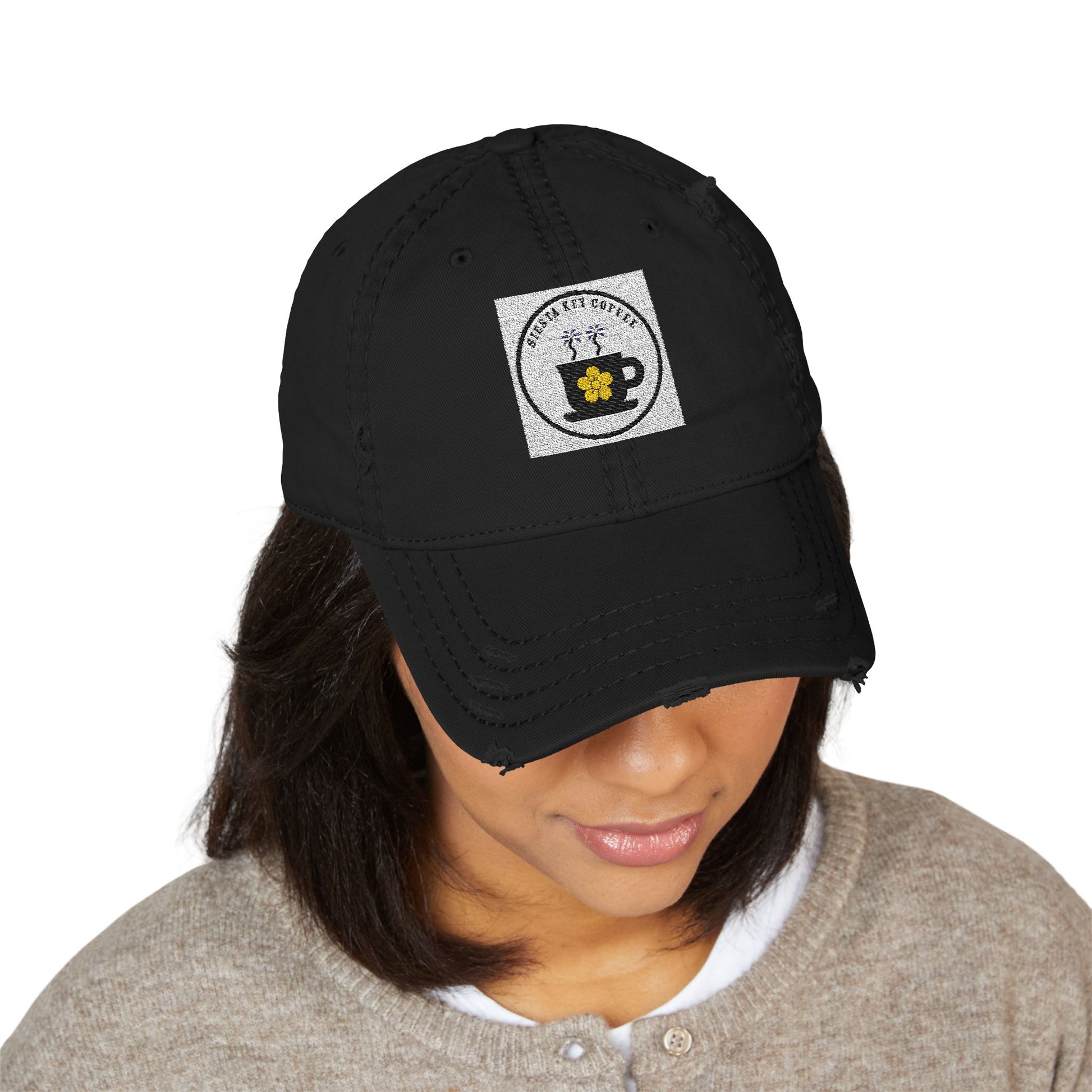 Siesta Key Coffee, Embroidered Coffee Cup Design, Casual Cap, Gift for Coffee Lovers