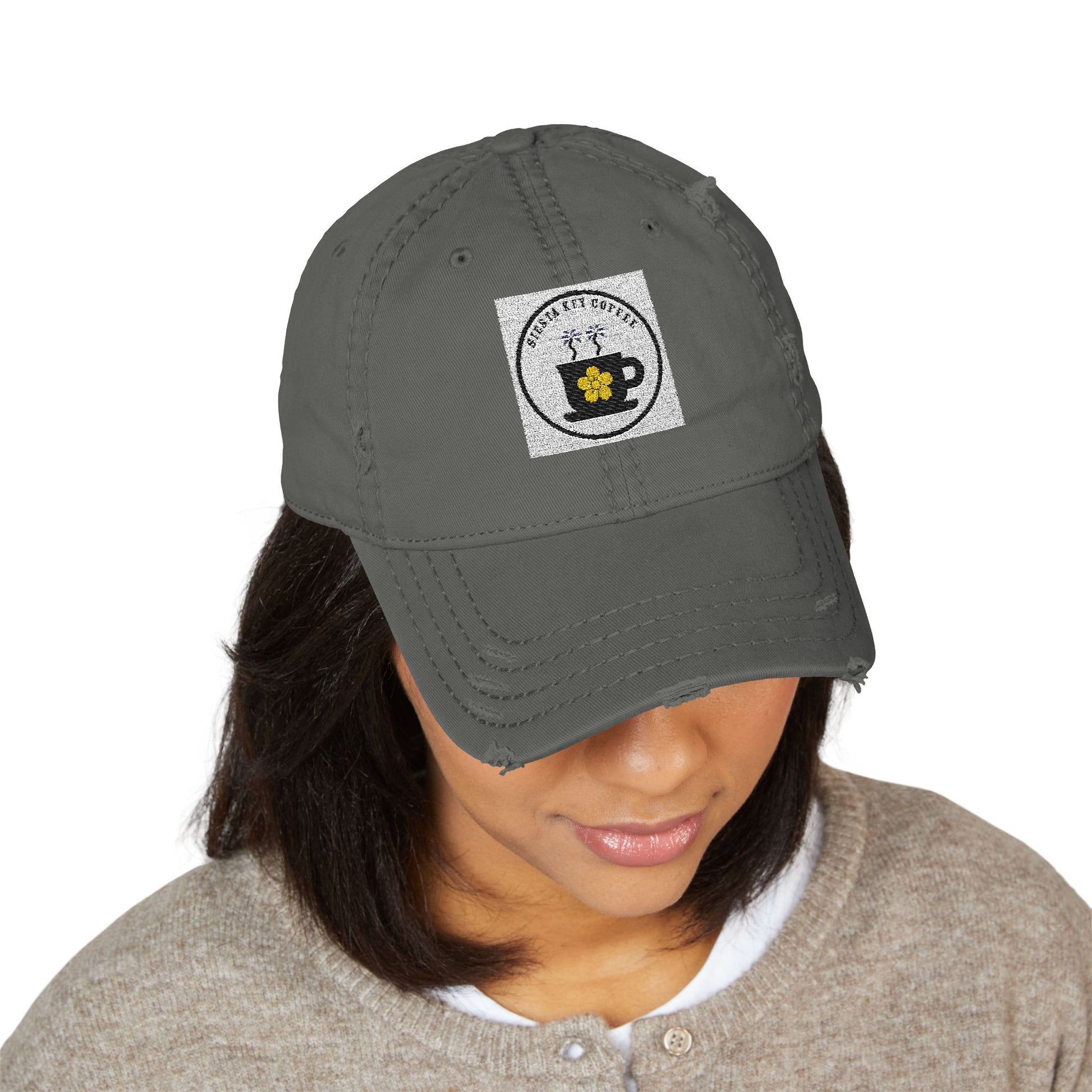 Siesta Key Coffee, Embroidered Coffee Cup Design, Casual Cap, Gift for Coffee Lovers