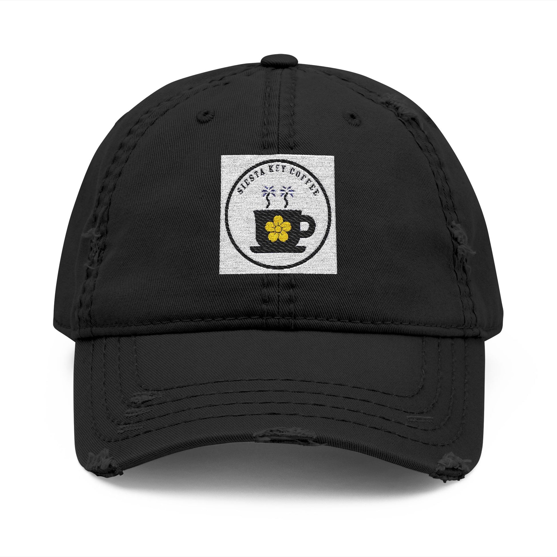 Siesta Key Coffee, Embroidered Coffee Cup Design, Casual Cap, Gift for Coffee Lovers