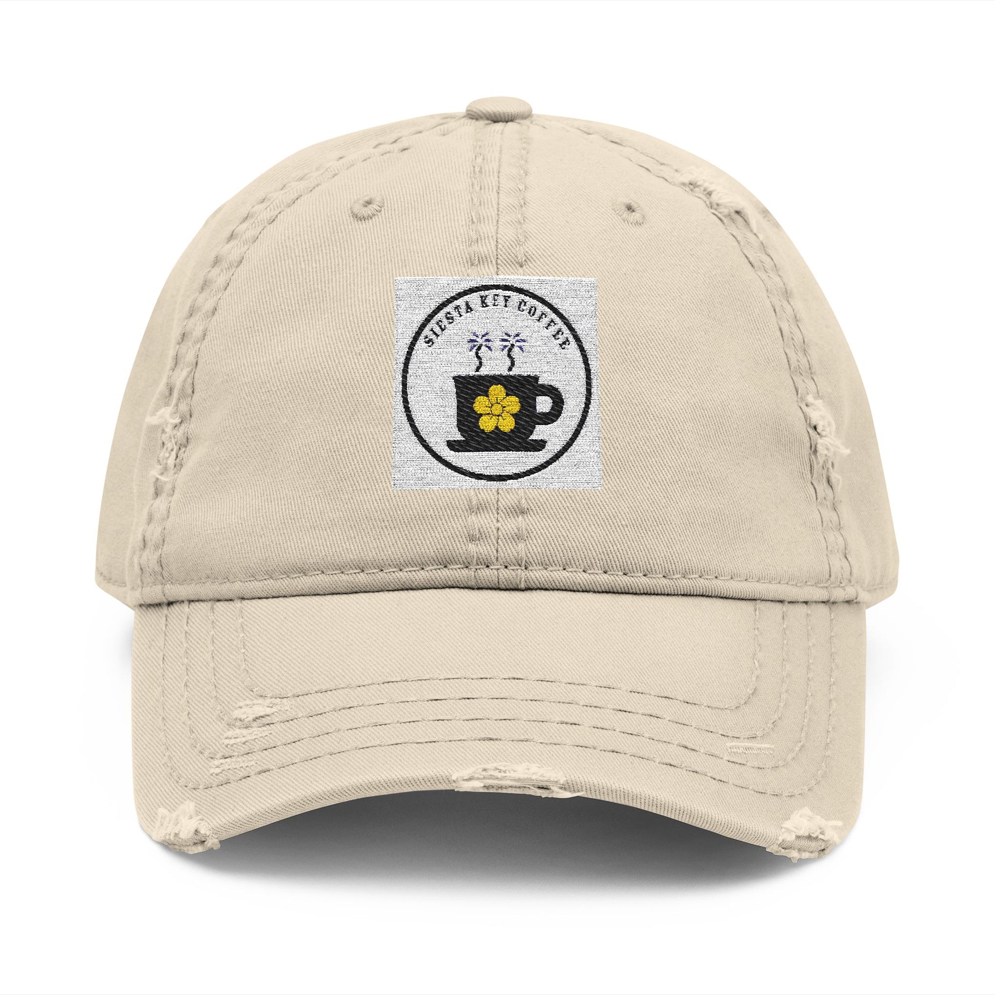 Siesta Key Coffee, Embroidered Coffee Cup Design, Casual Cap, Gift for Coffee Lovers