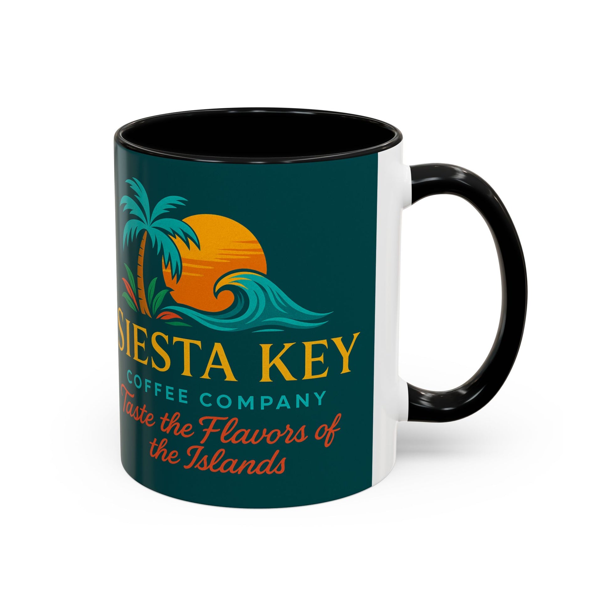 Tropical Accent Coffee Mug, Siesta Key Coffee Company Design, Beach Vibes, Island Style Gift, Perfect for Coffee Lovers, Home Decor, [...]