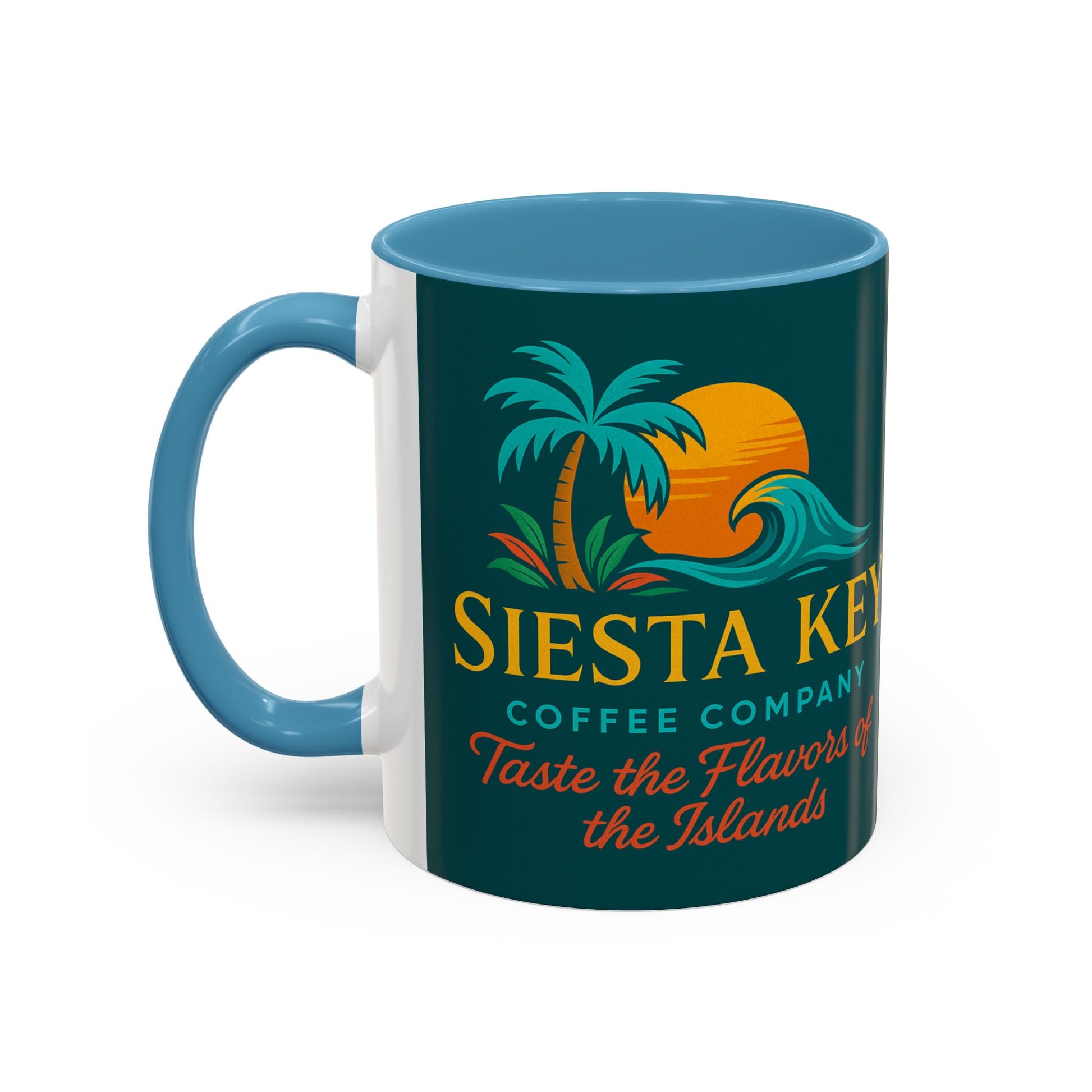 Tropical Accent Coffee Mug, Siesta Key Coffee Company Design, Beach Vibes, Island Style Gift, Perfect for Coffee Lovers, Home Decor, [...]