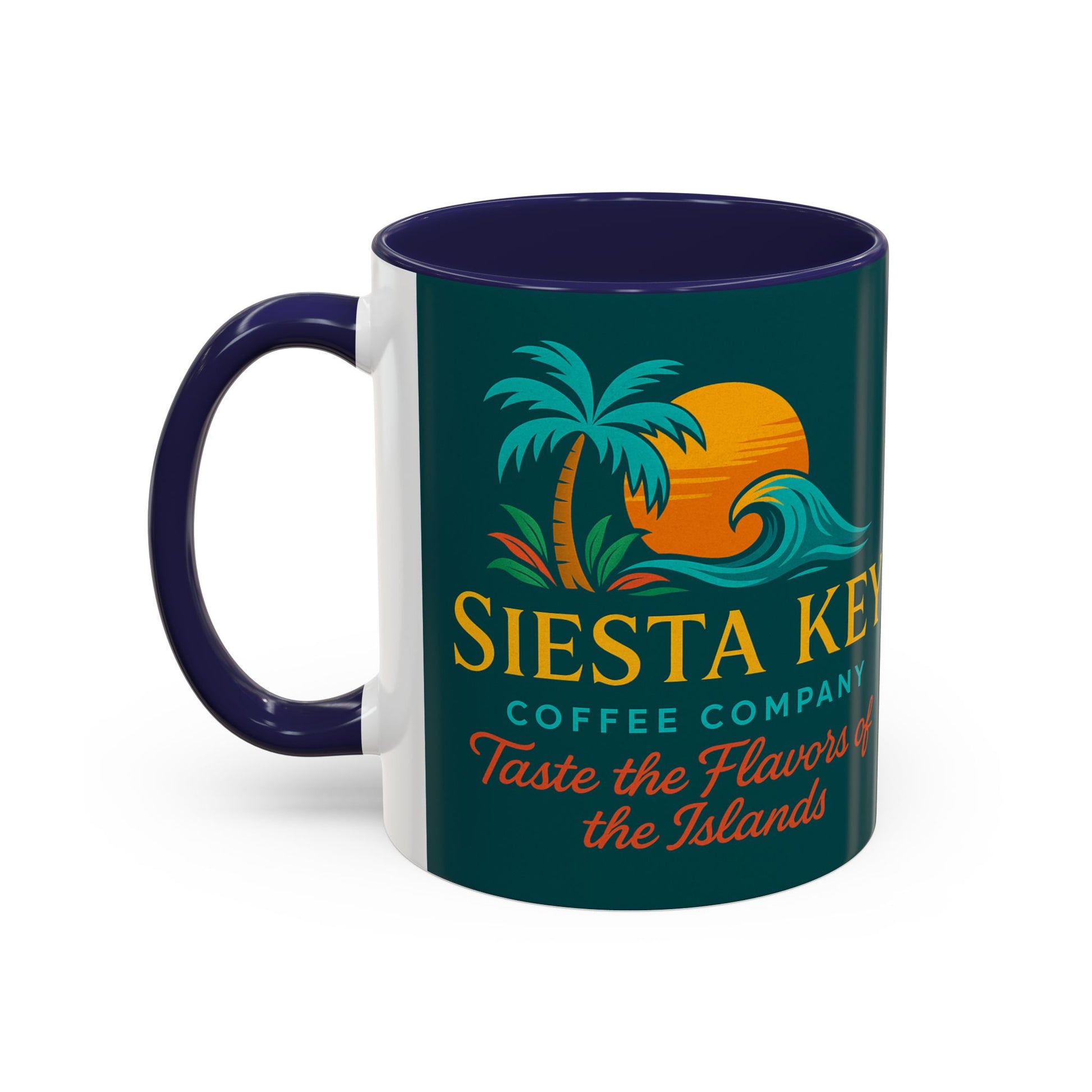 Tropical Accent Coffee Mug, Siesta Key Coffee Company Design, Beach Vibes, Island Style Gift, Perfect for Coffee Lovers, Home Decor, [...]