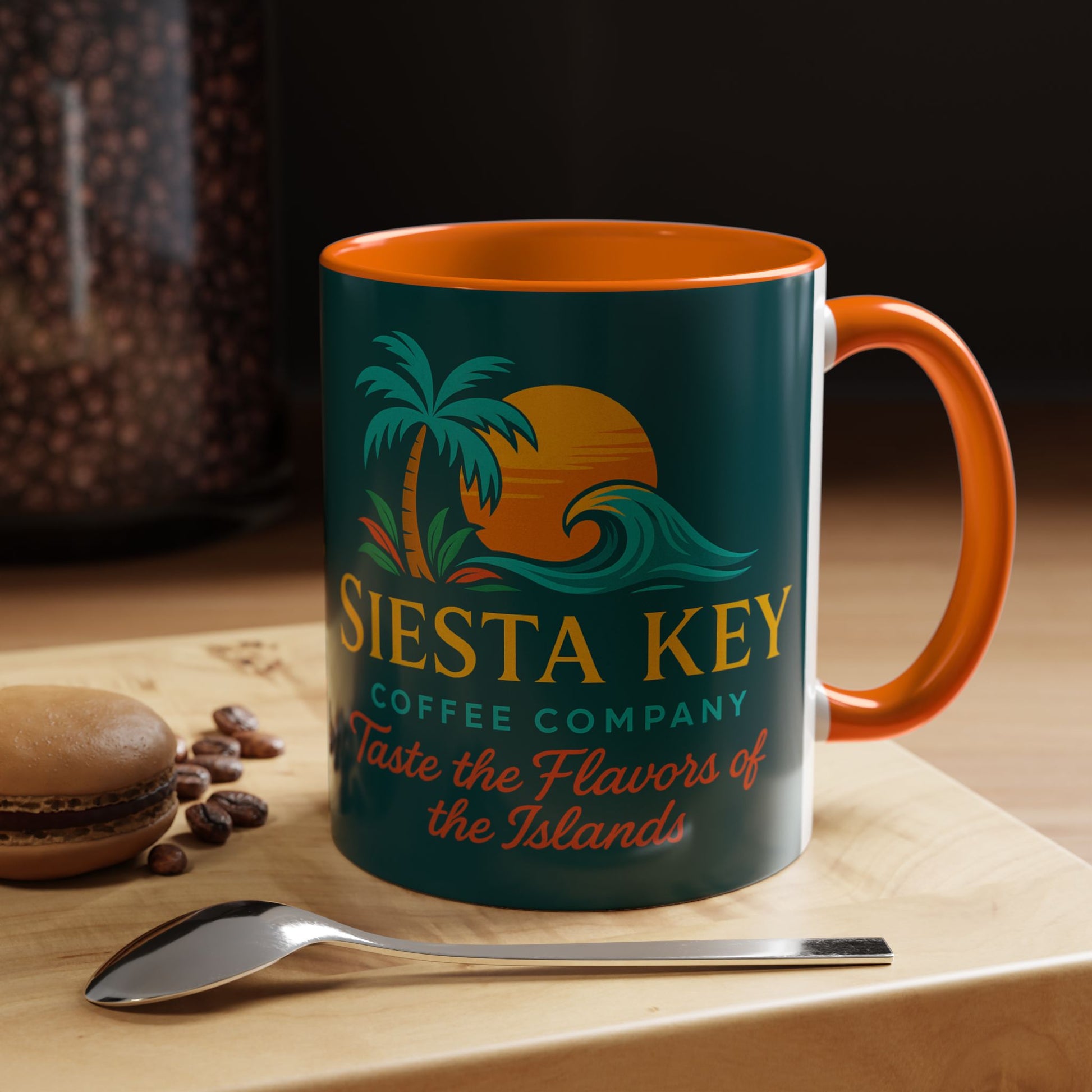 Tropical Accent Coffee Mug, Siesta Key Coffee Company Design, Beach Vibes, Island Style Gift, Perfect for Coffee Lovers, Home Decor, [...]