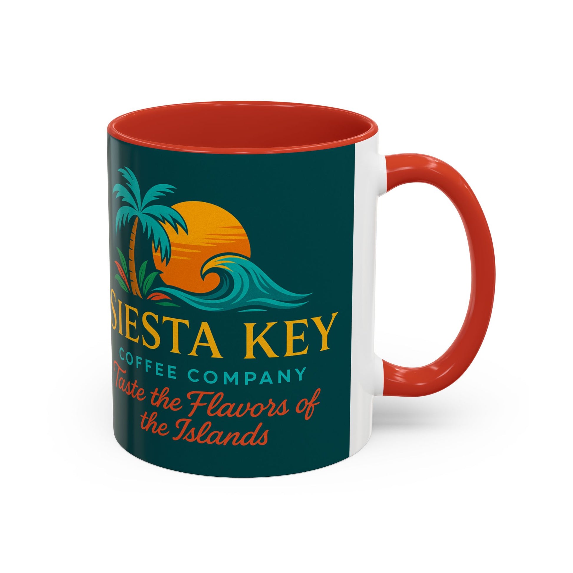 Tropical Accent Coffee Mug, Siesta Key Coffee Company Design, Beach Vibes, Island Style Gift, Perfect for Coffee Lovers, Home Decor, [...]