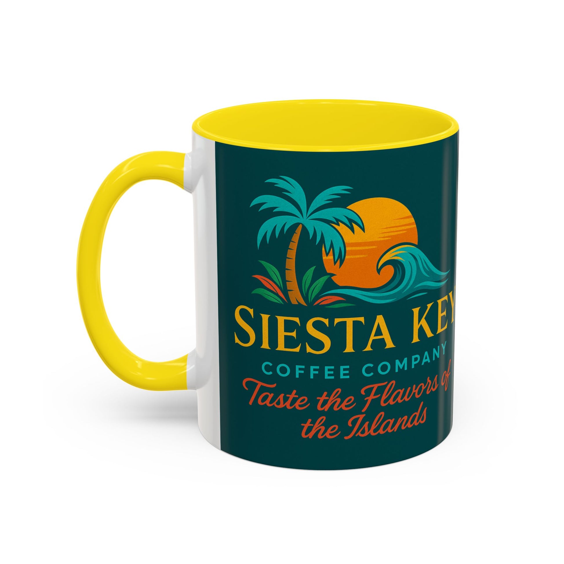 Tropical Accent Coffee Mug, Siesta Key Coffee Company Design, Beach Vibes, Island Style Gift, Perfect for Coffee Lovers, Home Decor, [...]