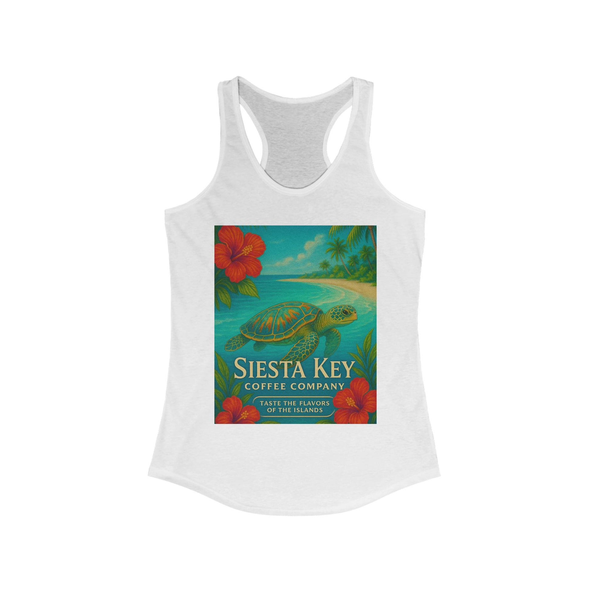 Siesta Key Coffee, Tropical Racerback Tank Top | Siesta Key Coffee Co.