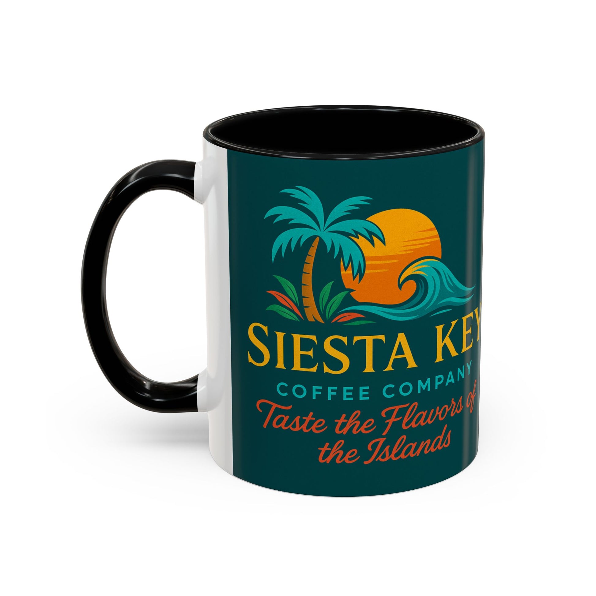 Tropical Accent Coffee Mug, Siesta Key Coffee Company Design, Beach Vibes, Island Style Gift, Perfect for Coffee Lovers, Home Decor, [...]