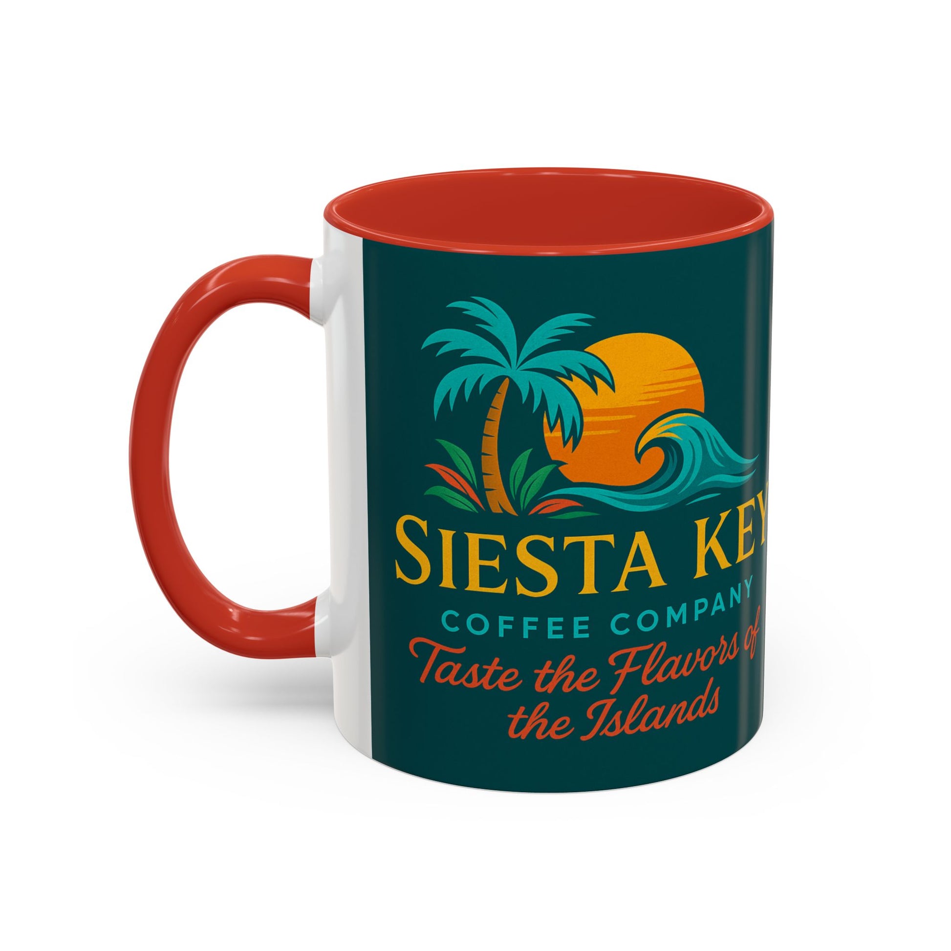 Tropical Accent Coffee Mug, Siesta Key Coffee Company Design, Beach Vibes, Island Style Gift, Perfect for Coffee Lovers, Home Decor, [...]