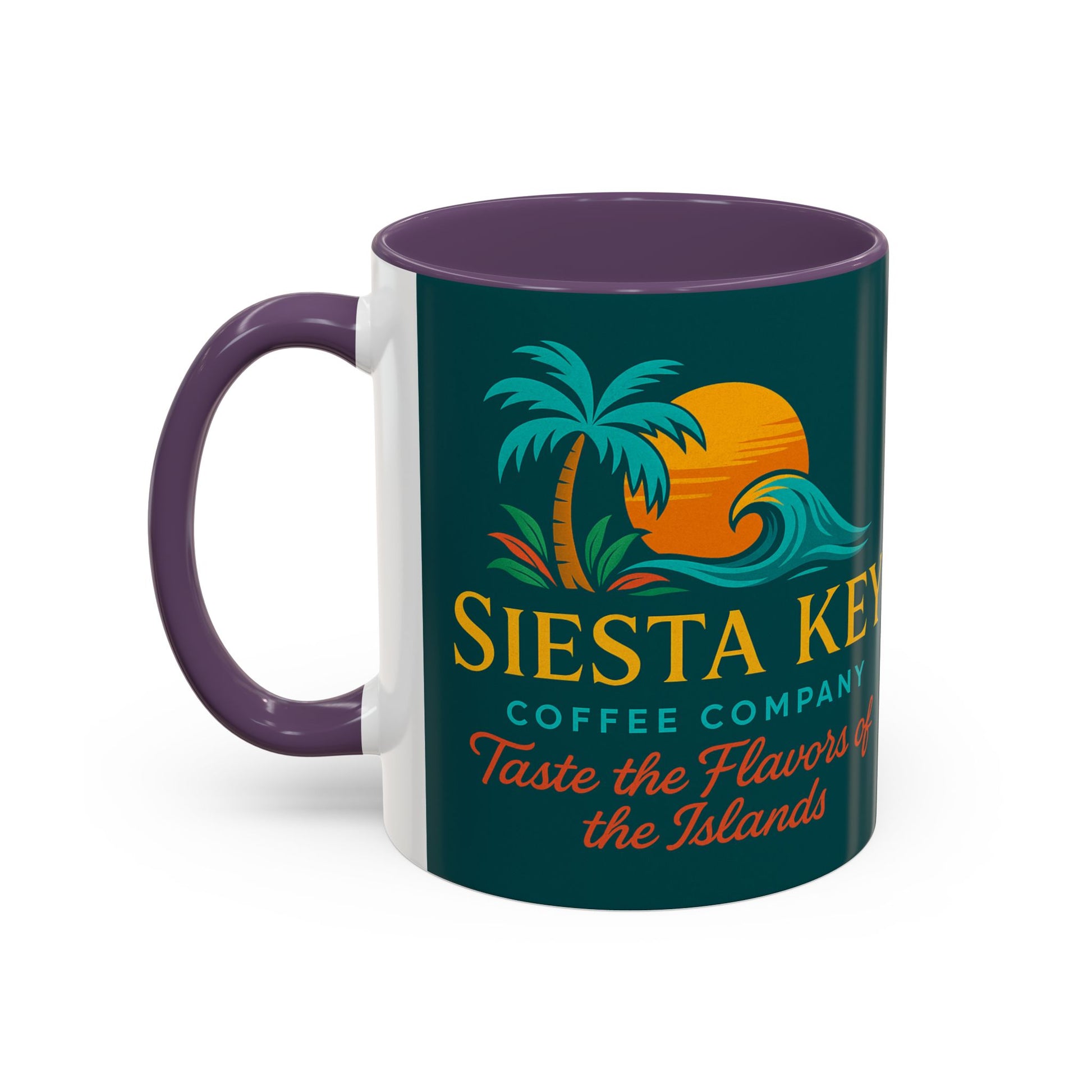 Tropical Accent Coffee Mug, Siesta Key Coffee Company Design, Beach Vibes, Island Style Gift, Perfect for Coffee Lovers, Home Decor, [...]
