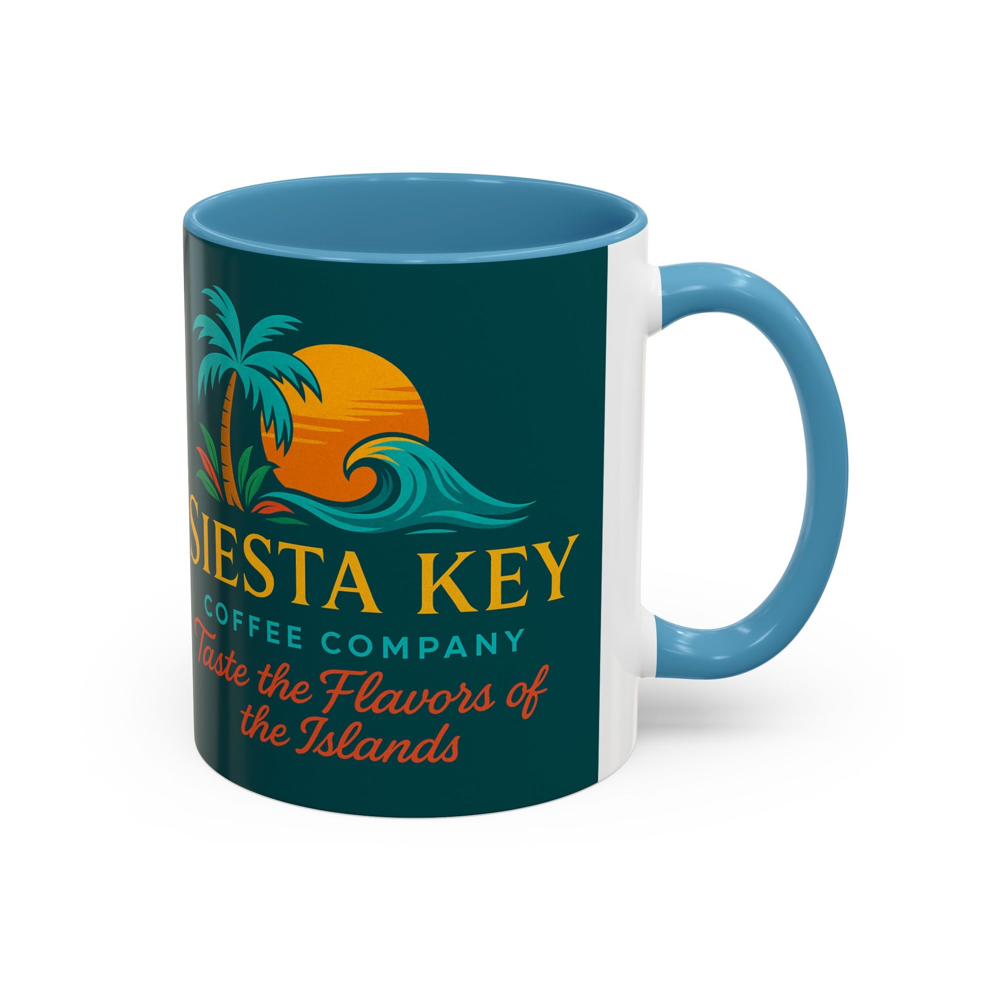 Tropical Accent Coffee Mug, Siesta Key Coffee Company Design, Beach Vibes, Island Style Gift, Perfect for Coffee Lovers, Home Decor, [...]