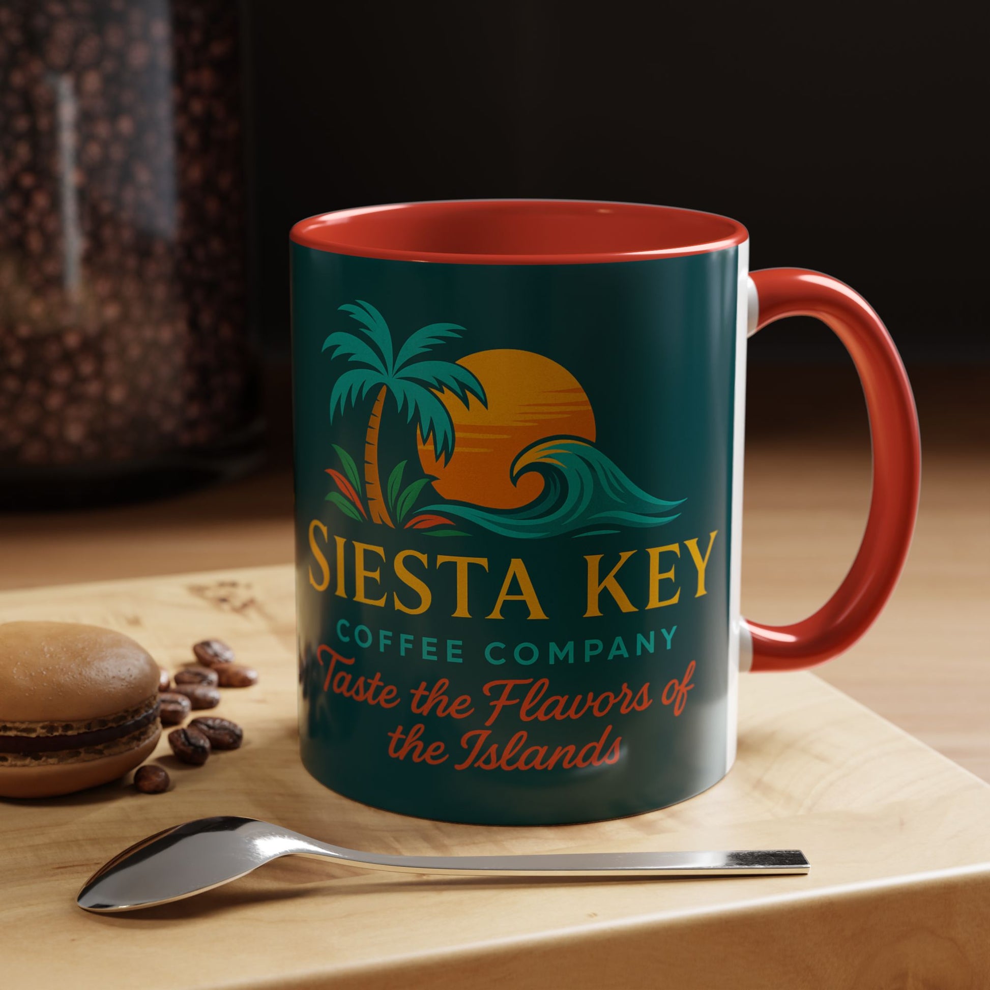 Tropical Accent Coffee Mug, Siesta Key Coffee Company Design, Beach Vibes, Island Style Gift, Perfect for Coffee Lovers, Home Decor, [...]